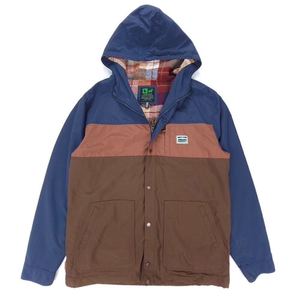HIPPYTREE Alberta DWR Ripstop Nylon Hoodie Zip Jacket Chocolate Gorpcore Mens XL